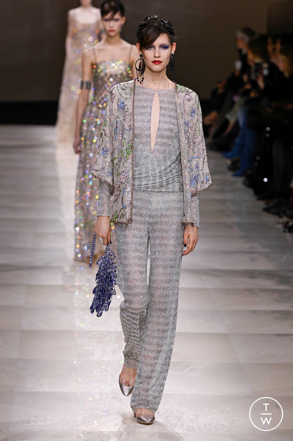 Fashion Week Paris Spring/Summer 2024 look 55 from the Giorgio Armani Privé collection couture