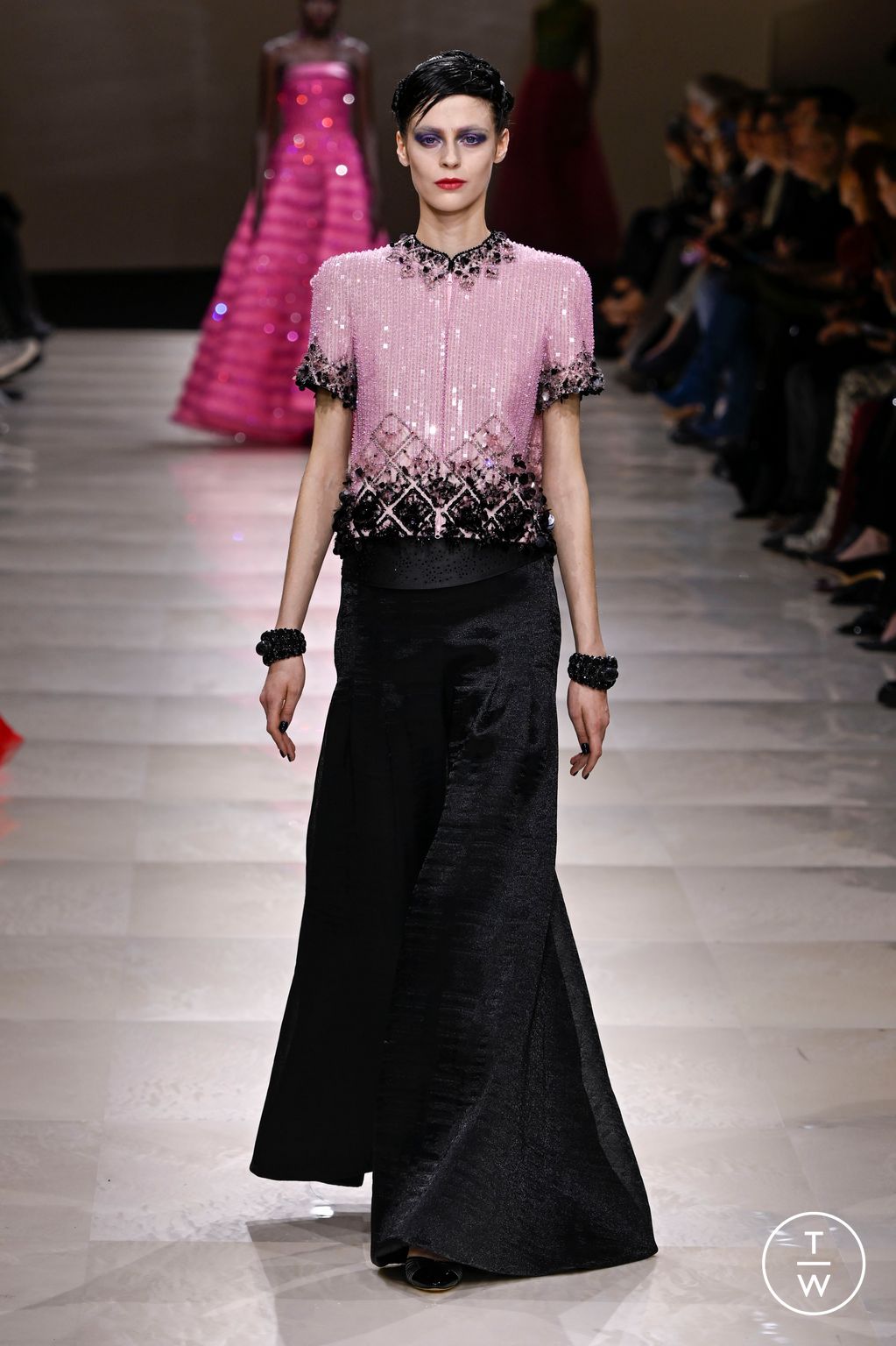 Fashion Week Paris Spring/Summer 2024 look 71 from the Giorgio Armani Privé collection couture