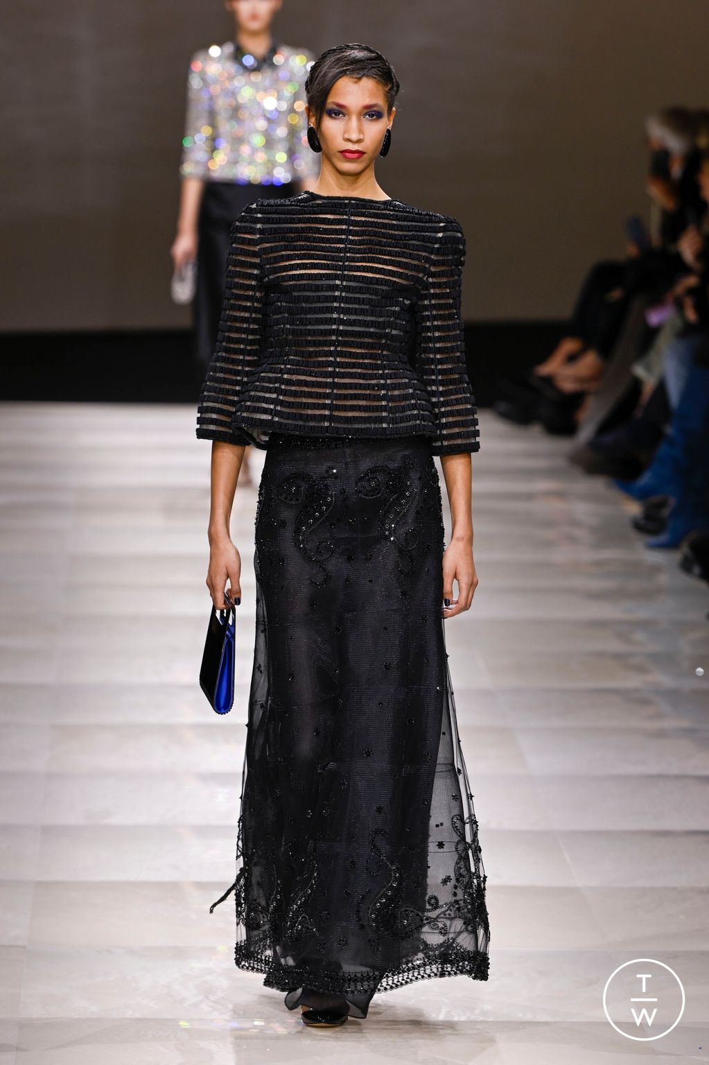 Fashion Week Paris Spring/Summer 2024 look 76 from the Giorgio Armani Privé collection couture