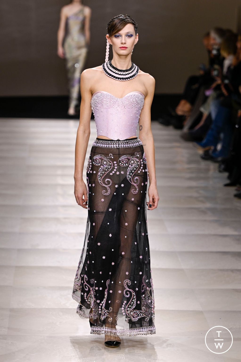 Fashion Week Paris Spring/Summer 2024 look 80 from the Giorgio Armani Privé collection couture