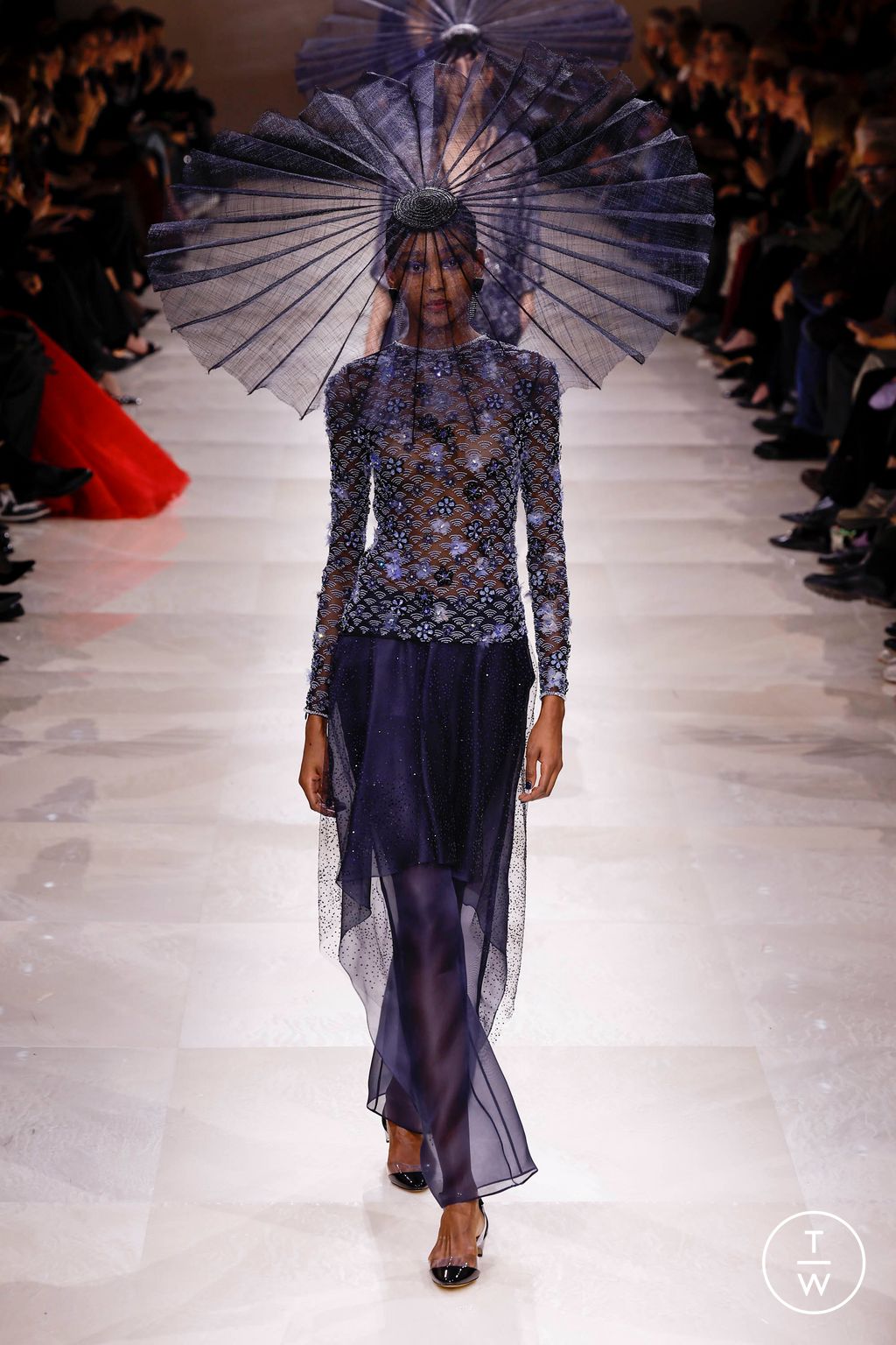 Fashion Week Paris Spring/Summer 2024 look 83 from the Giorgio Armani Privé collection couture