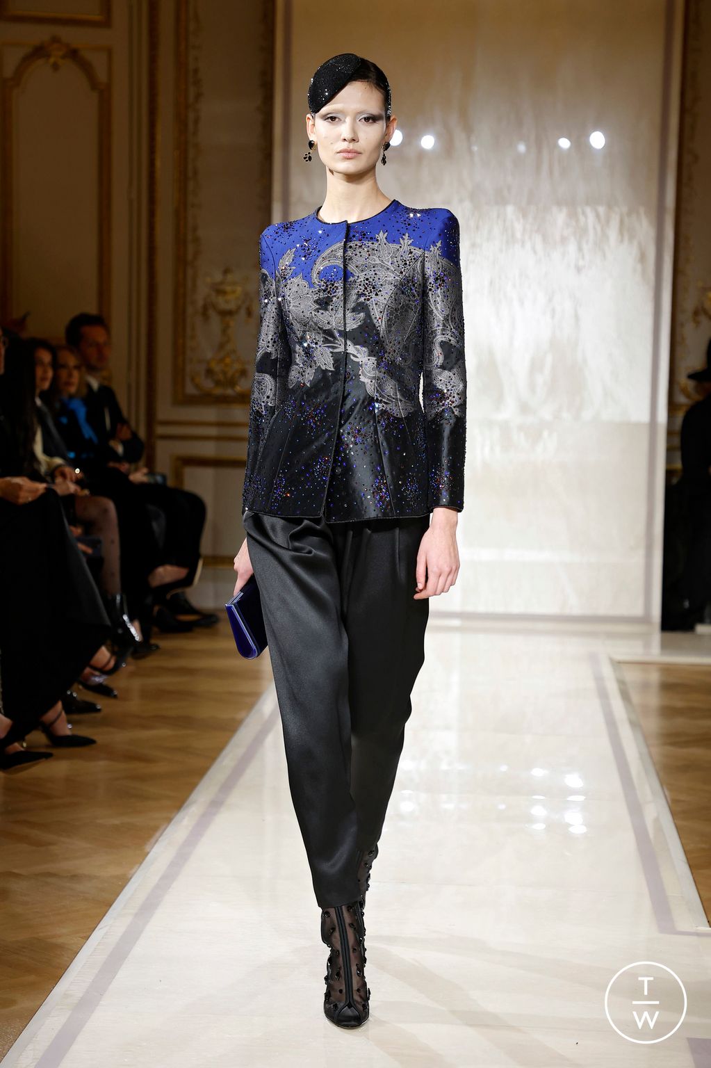 Fashion Week Paris Spring/Summer 2025 look 41 from the Giorgio Armani Privé collection couture