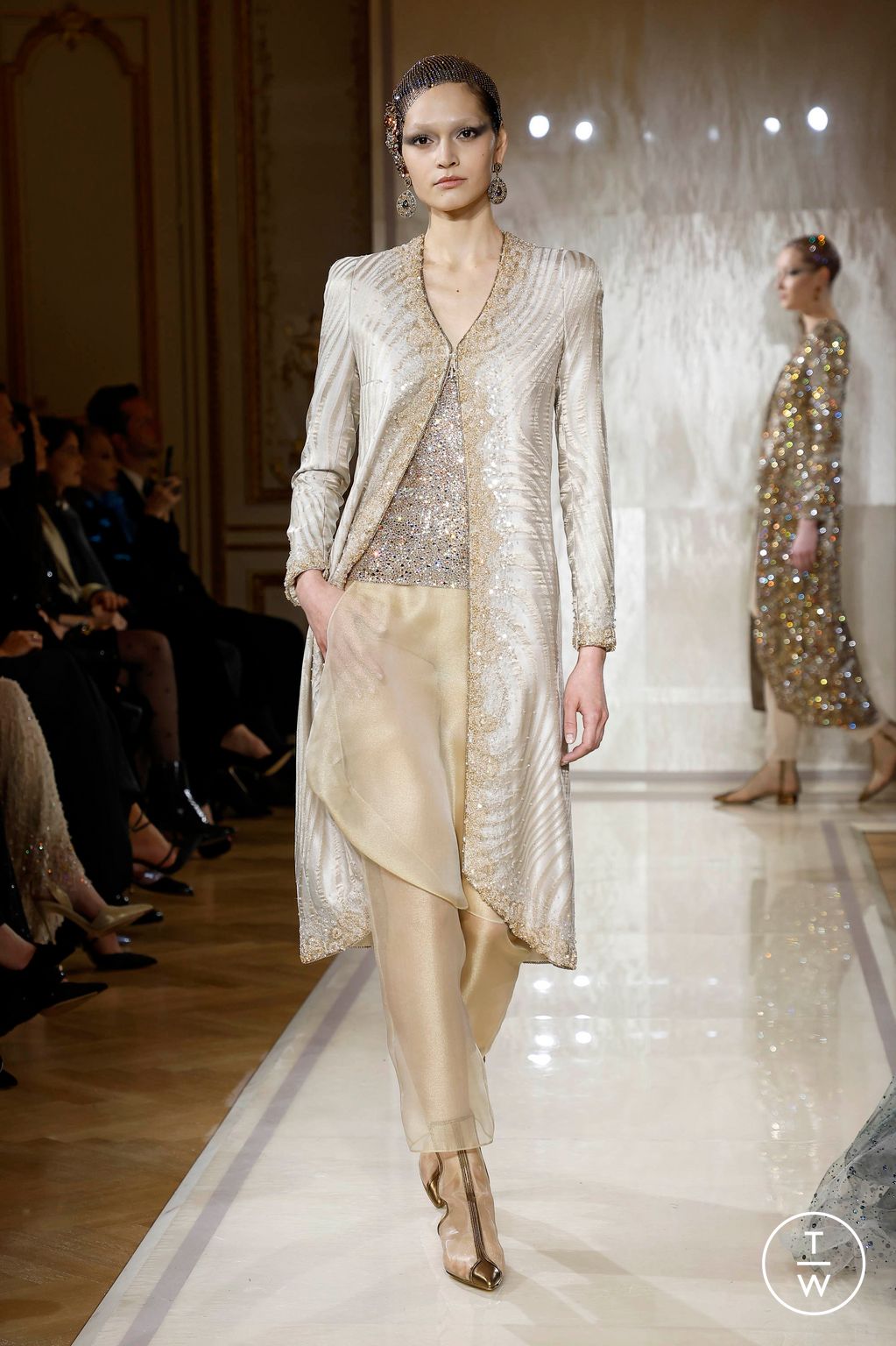 Fashion Week Paris Spring/Summer 2025 look 69 from the Giorgio Armani Privé collection couture