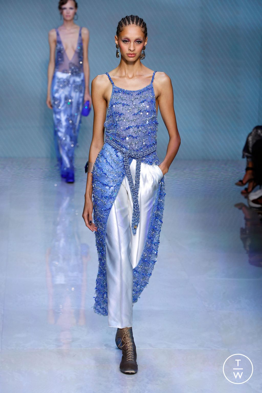 Fashion Week Milan Spring/Summer 2024 look 49 from the Giorgio Armani collection womenswear