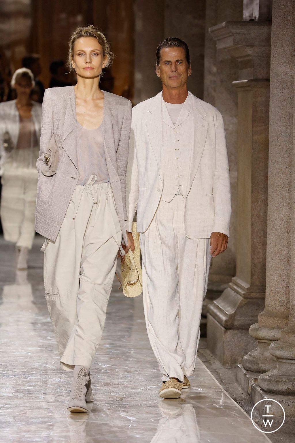 Fashion Week Milan Spring/Summer 2026 look 1 from the Giorgio Armani collection womenswear