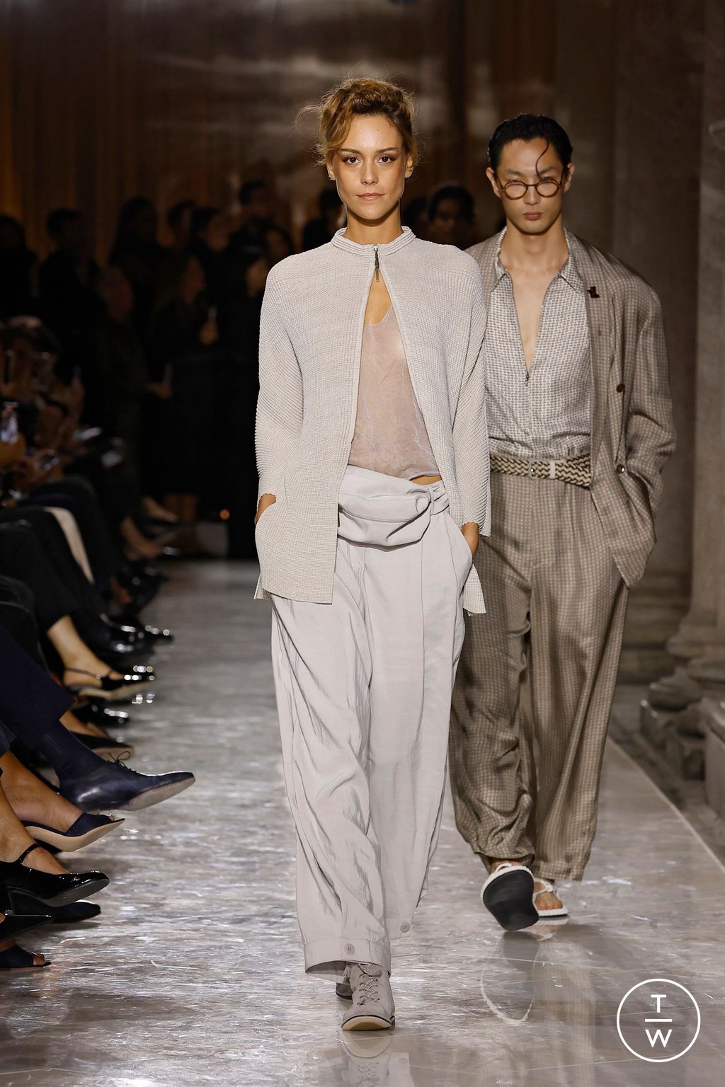 Fashion Week Milan Spring/Summer 2026 look 5 from the Giorgio Armani collection womenswear