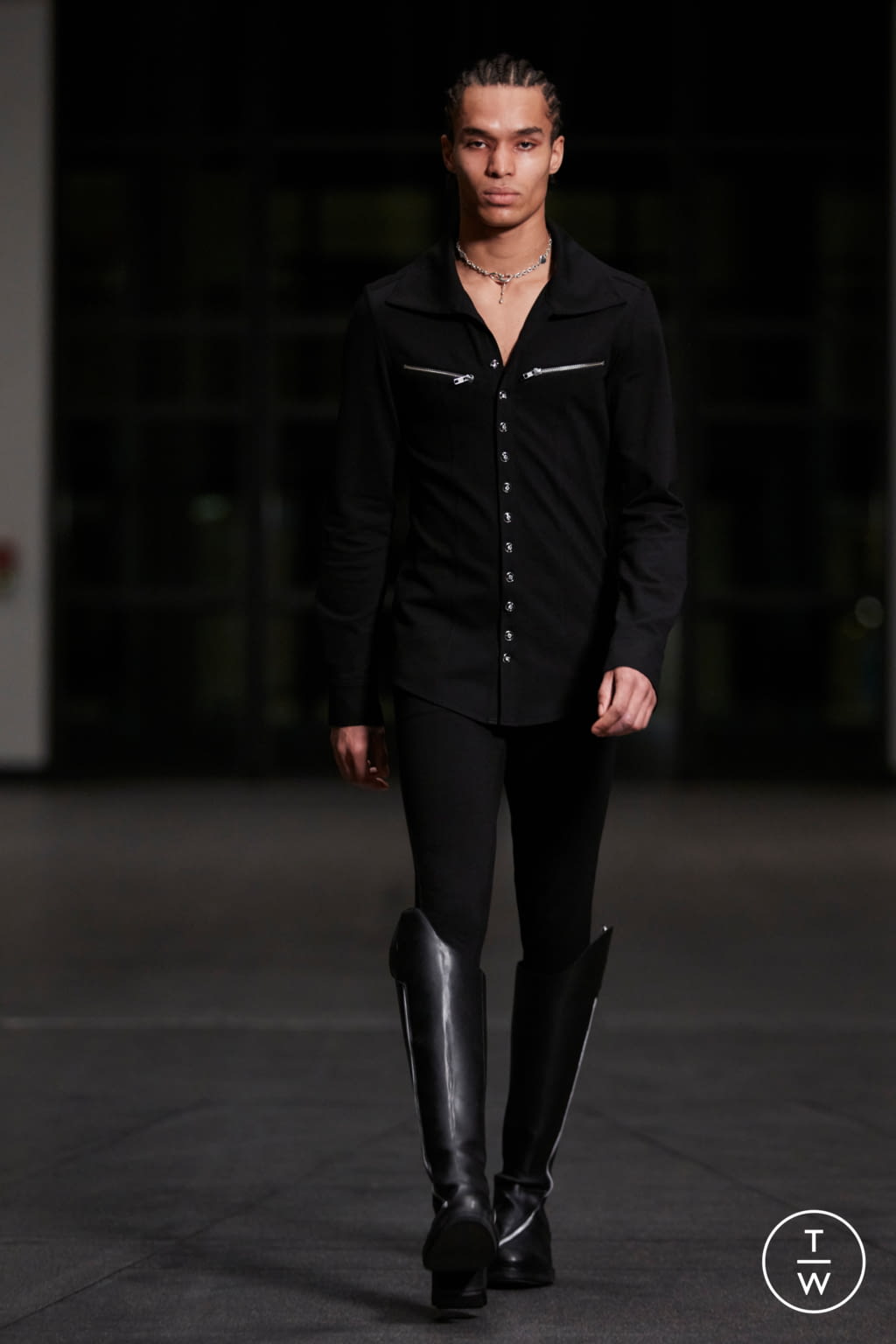 Fashion Week Paris Fall/Winter 2021 look 6 from the GmbH collection 男装