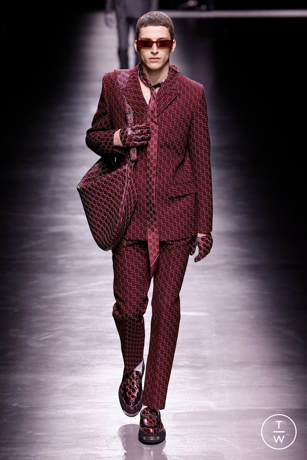 Fashion Week Milan Fall/Winter 2024 look 13 de la collection Gucci menswear