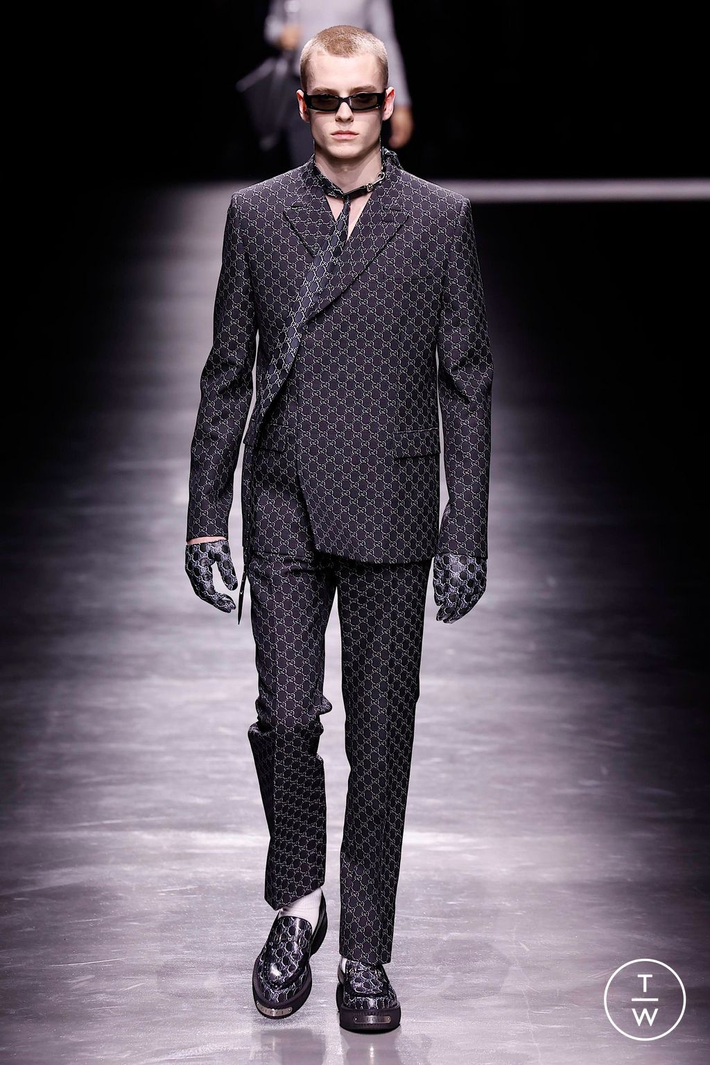 Fashion Week Milan Fall/Winter 2024 look 14 de la collection Gucci menswear