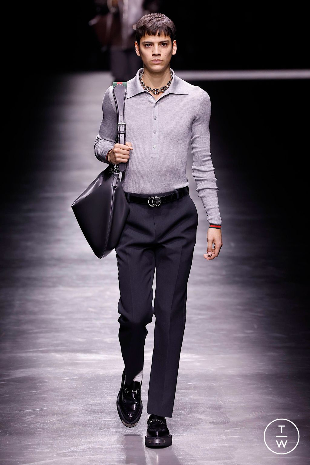 Fashion Week Milan Fall/Winter 2024 look 15 de la collection Gucci menswear