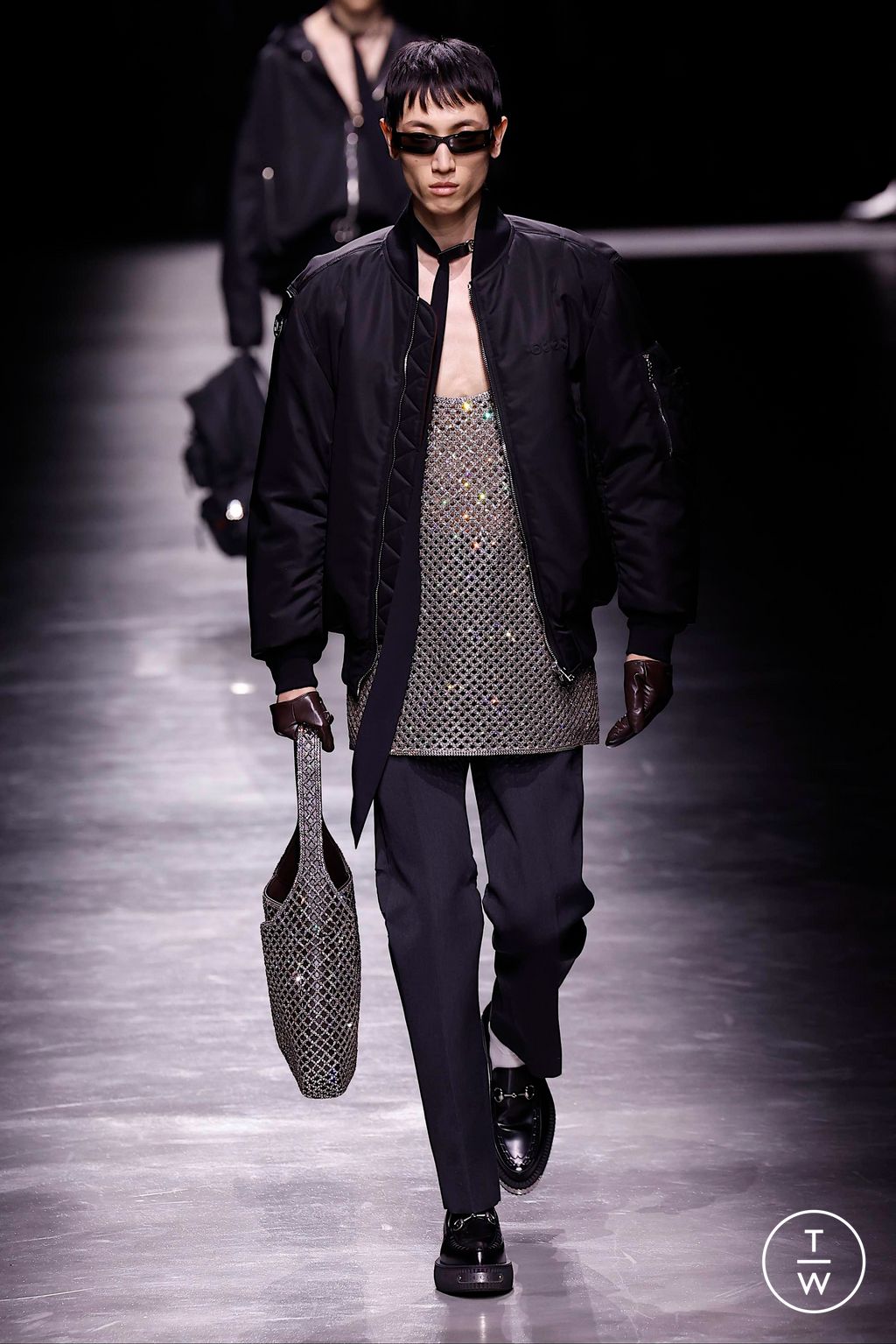 Fashion Week Milan Fall/Winter 2024 look 45 from the Gucci collection menswear