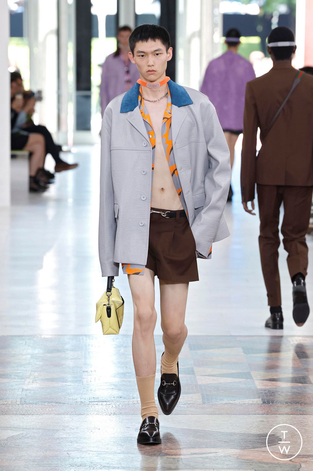 Fashion Week Milan Spring-Summer 2025 look 8 de la collection Gucci menswear