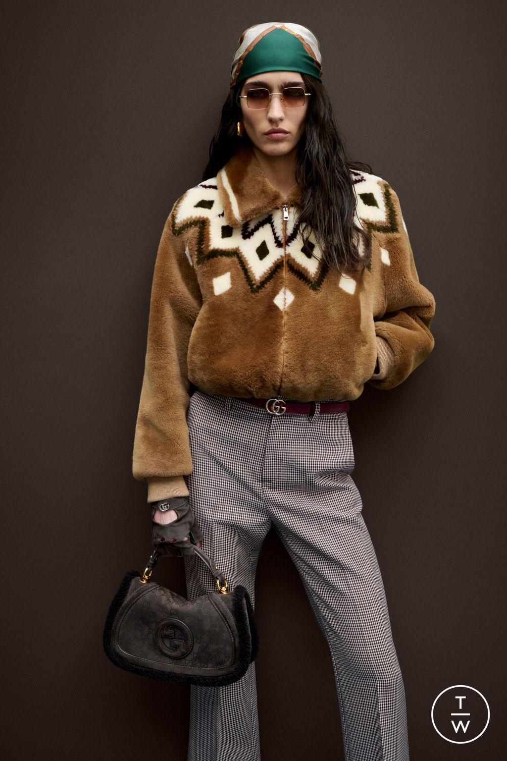 Fashion Week Milan Pre-Fall 2025 look 5 from the Gucci collection womenswear