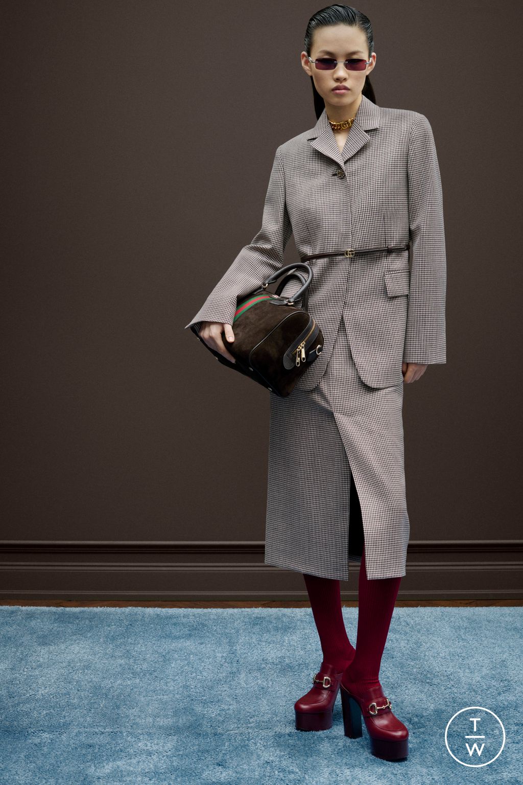 Fashion Week Milan Pre-Fall 2025 look 6 from the Gucci collection womenswear