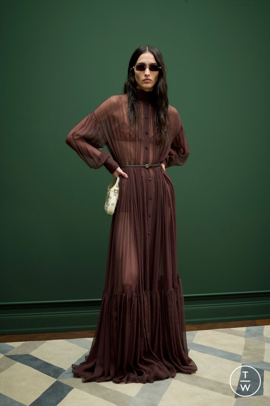 Fashion Week Milan Pre-Fall 2025 look 11 from the Gucci collection 女装