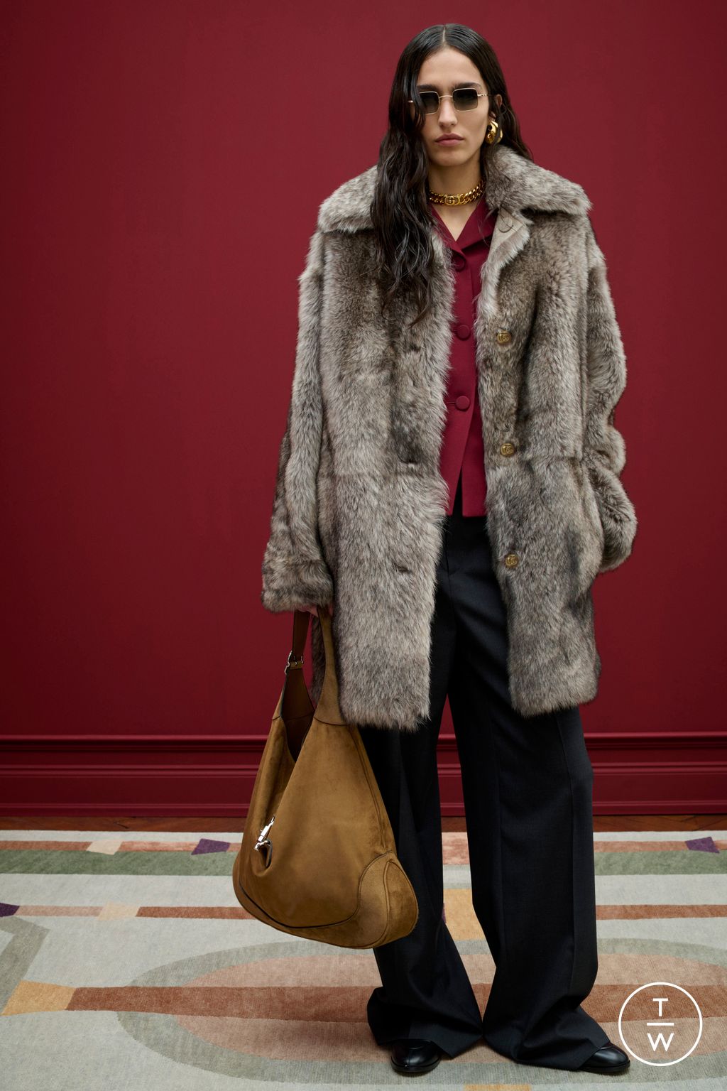 Fashion Week Milan Pre-Fall 2025 look 16 from the Gucci collection womenswear