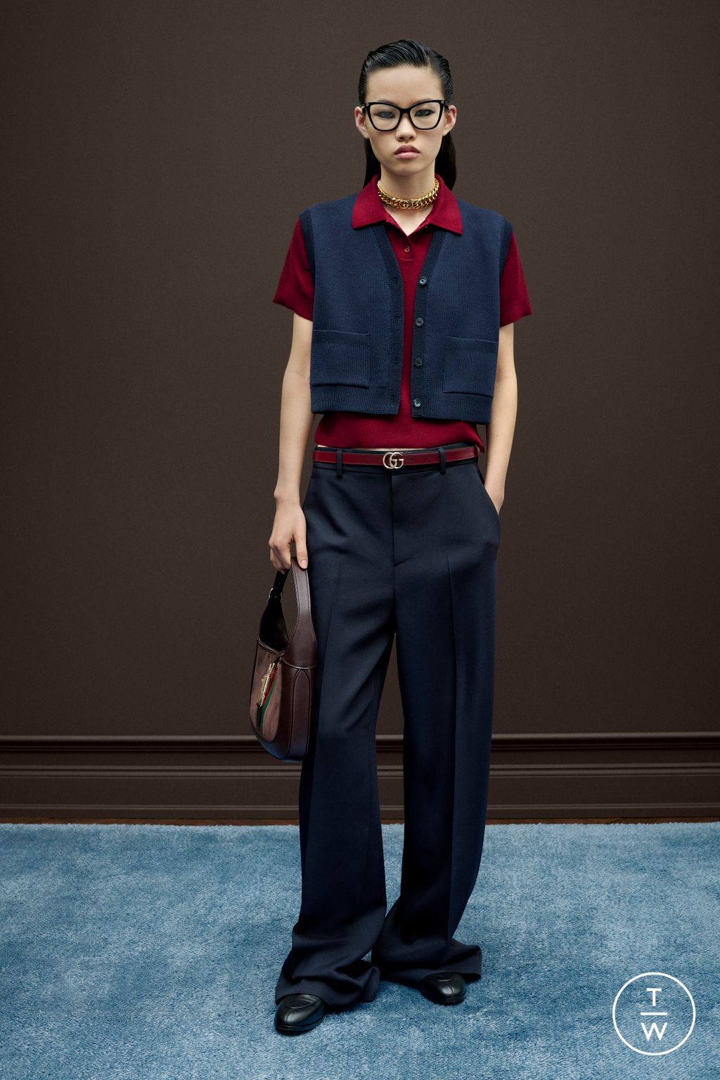 Fashion Week Milan Pre-Fall 2025 look 17 from the Gucci collection womenswear