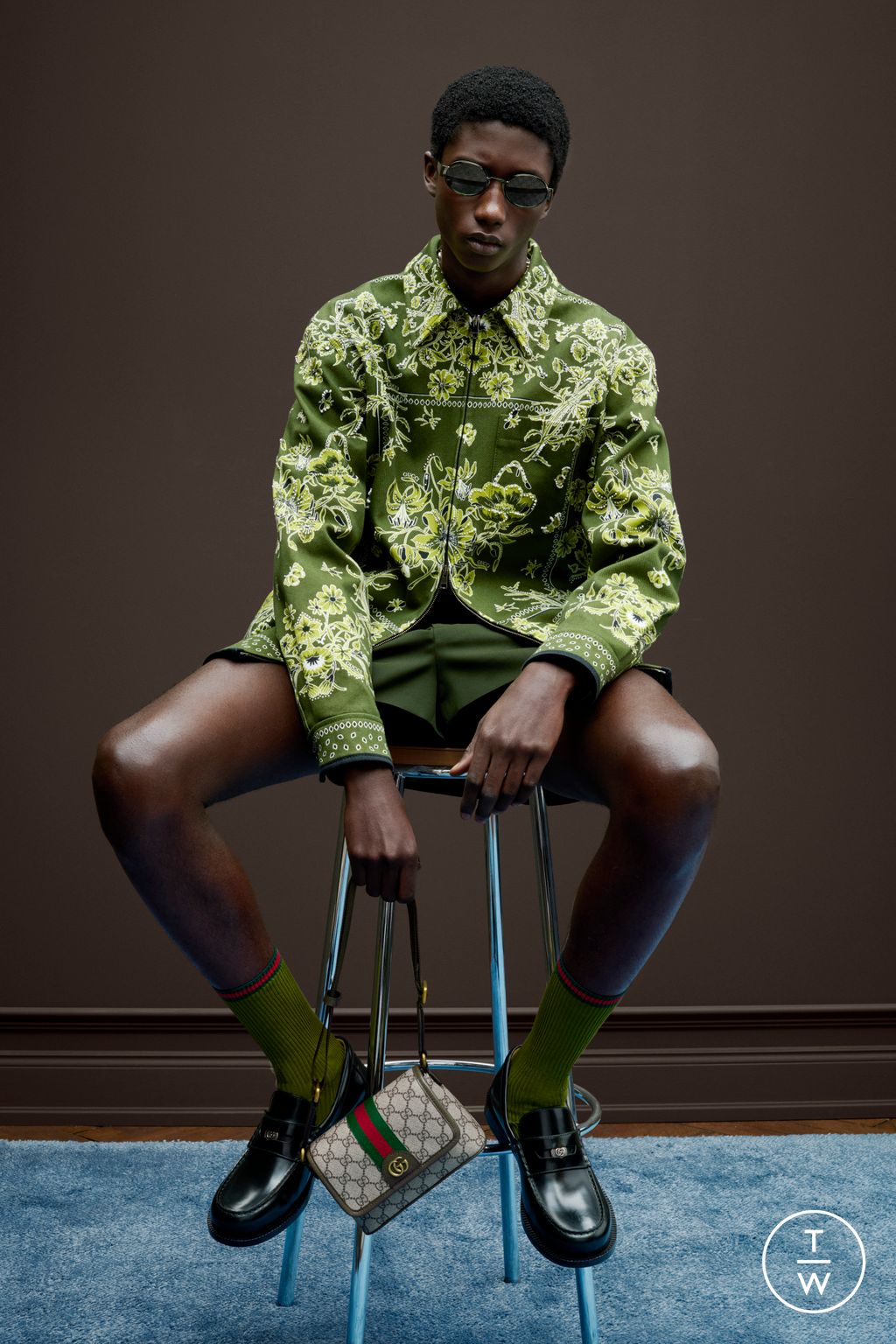 Fashion Week Milan Pre-Fall 2025 look 31 de la collection Gucci womenswear