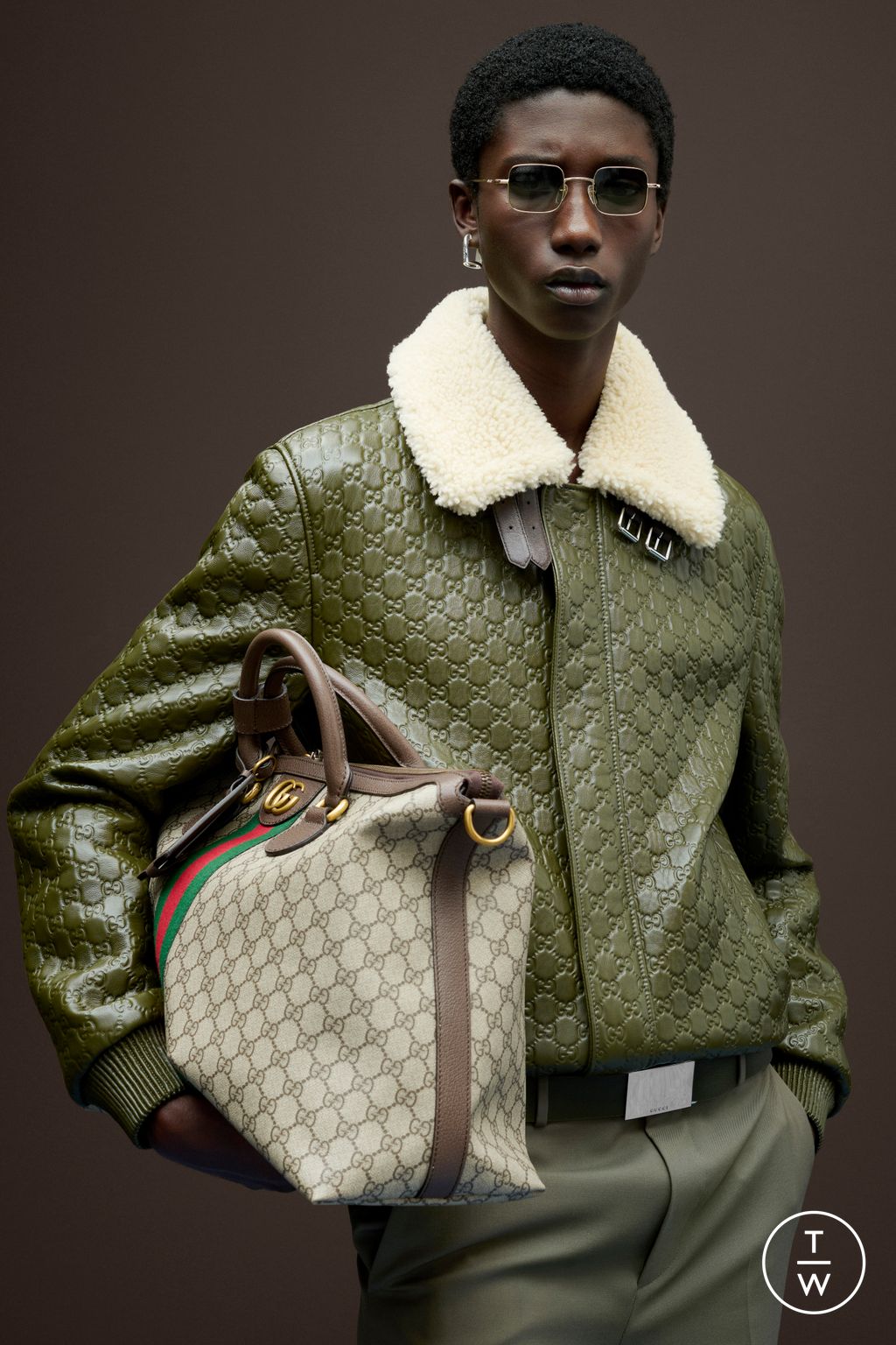 Fashion Week Milan Pre-Fall 2025 look 35 from the Gucci collection womenswear