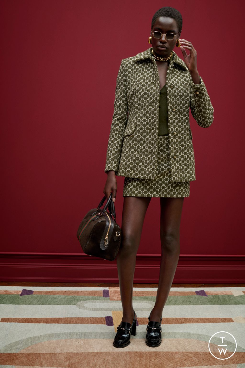 Fashion Week Milan Pre-Fall 2025 look 36 from the Gucci collection 女装