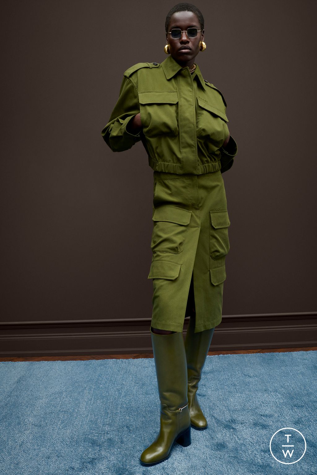 Fashion Week Milan Pre-Fall 2025 look 37 from the Gucci collection 女装