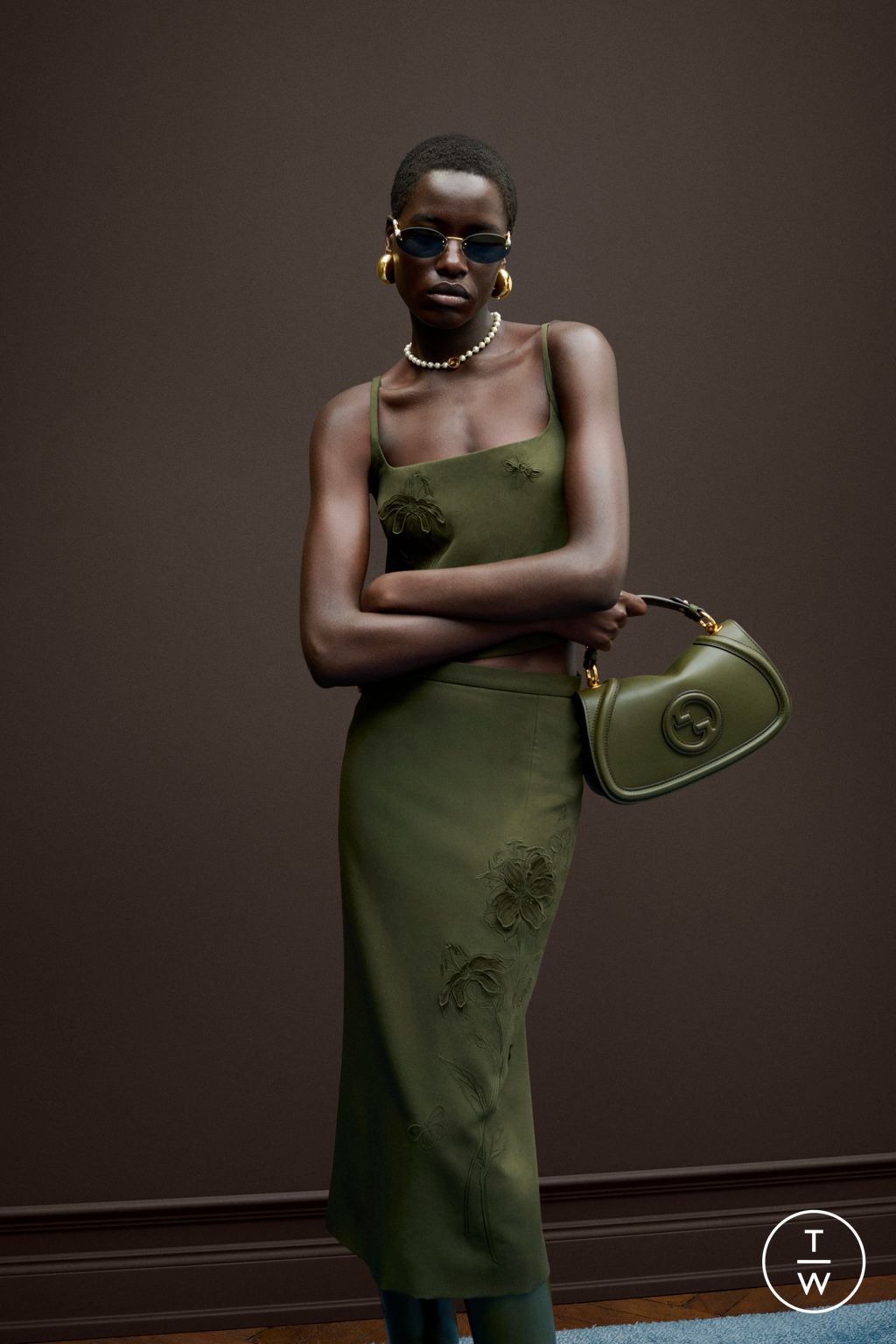 Fashion Week Milan Pre-Fall 2025 look 39 from the Gucci collection womenswear