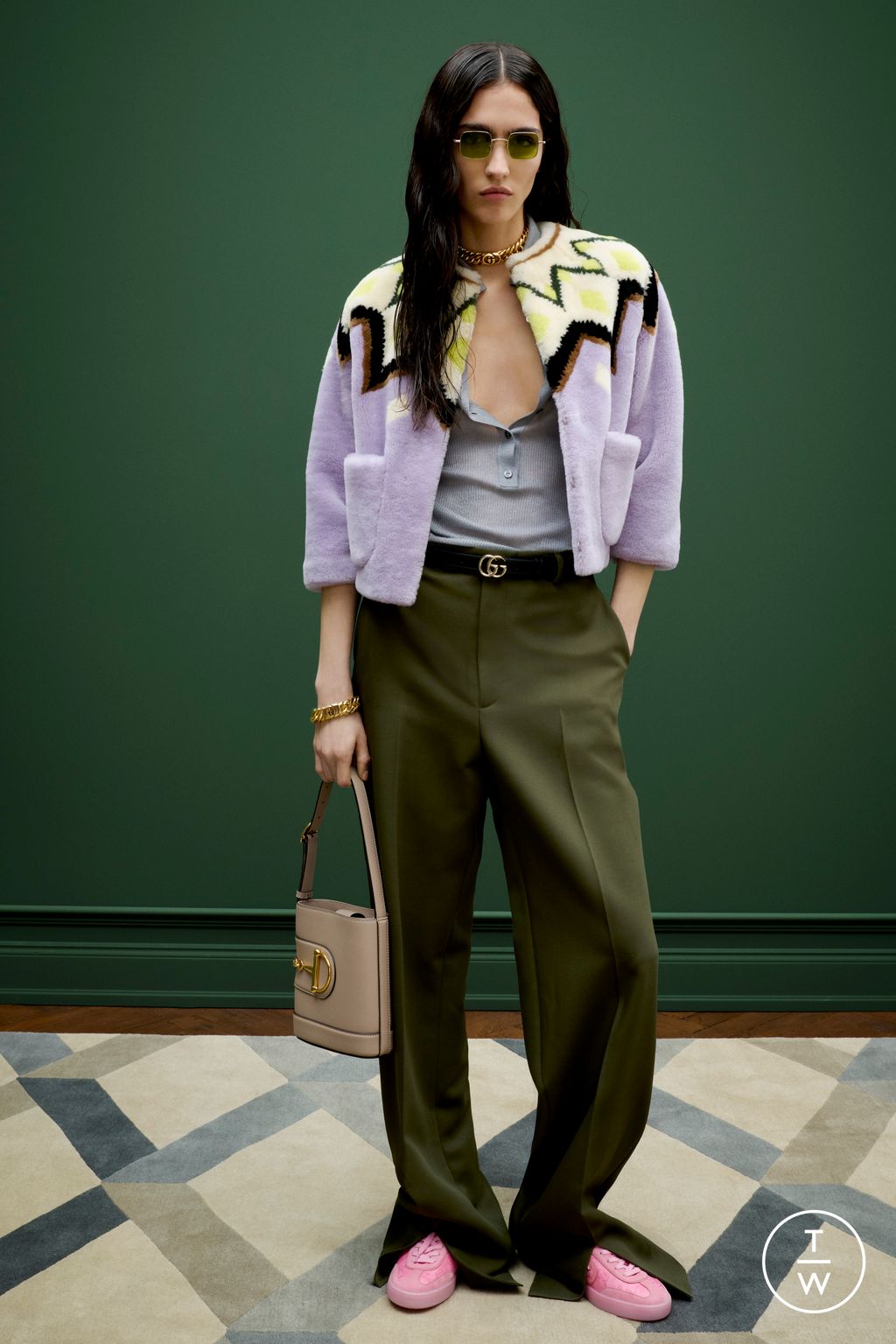 Fashion Week Milan Pre-Fall 2025 look 41 from the Gucci collection womenswear