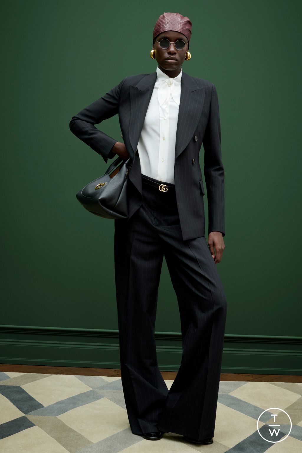 Fashion Week Milan Pre-Fall 2025 look 46 from the Gucci collection 女装