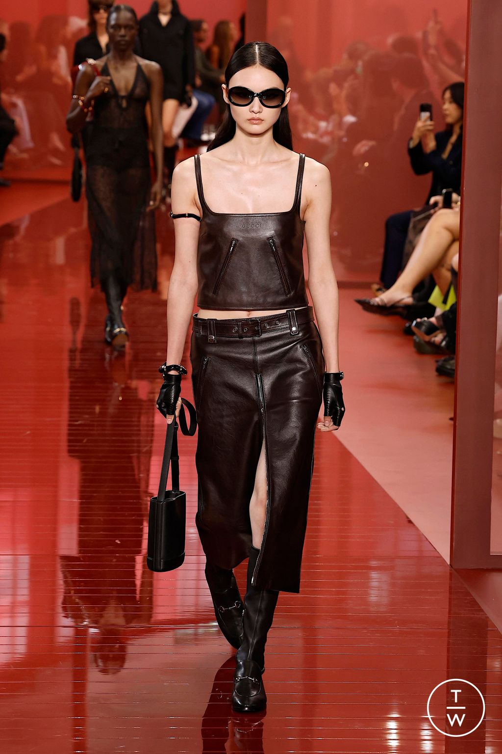 Fashion Week Milan Spring/Summer 2025 look 12 from the Gucci collection womenswear