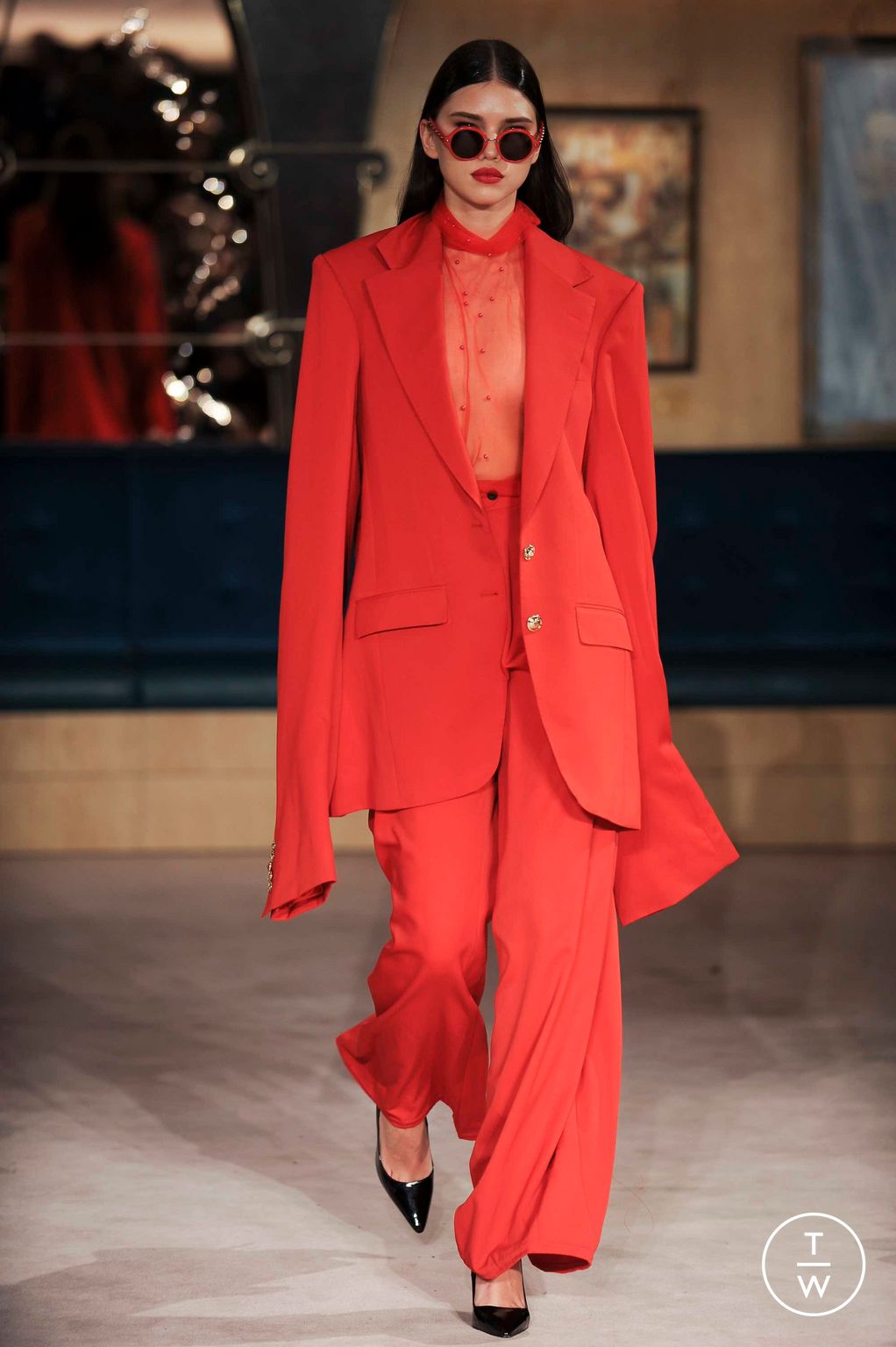 Fashion Week London Fall/Winter 2023 look 48 from the Helen Anthony collection womenswear