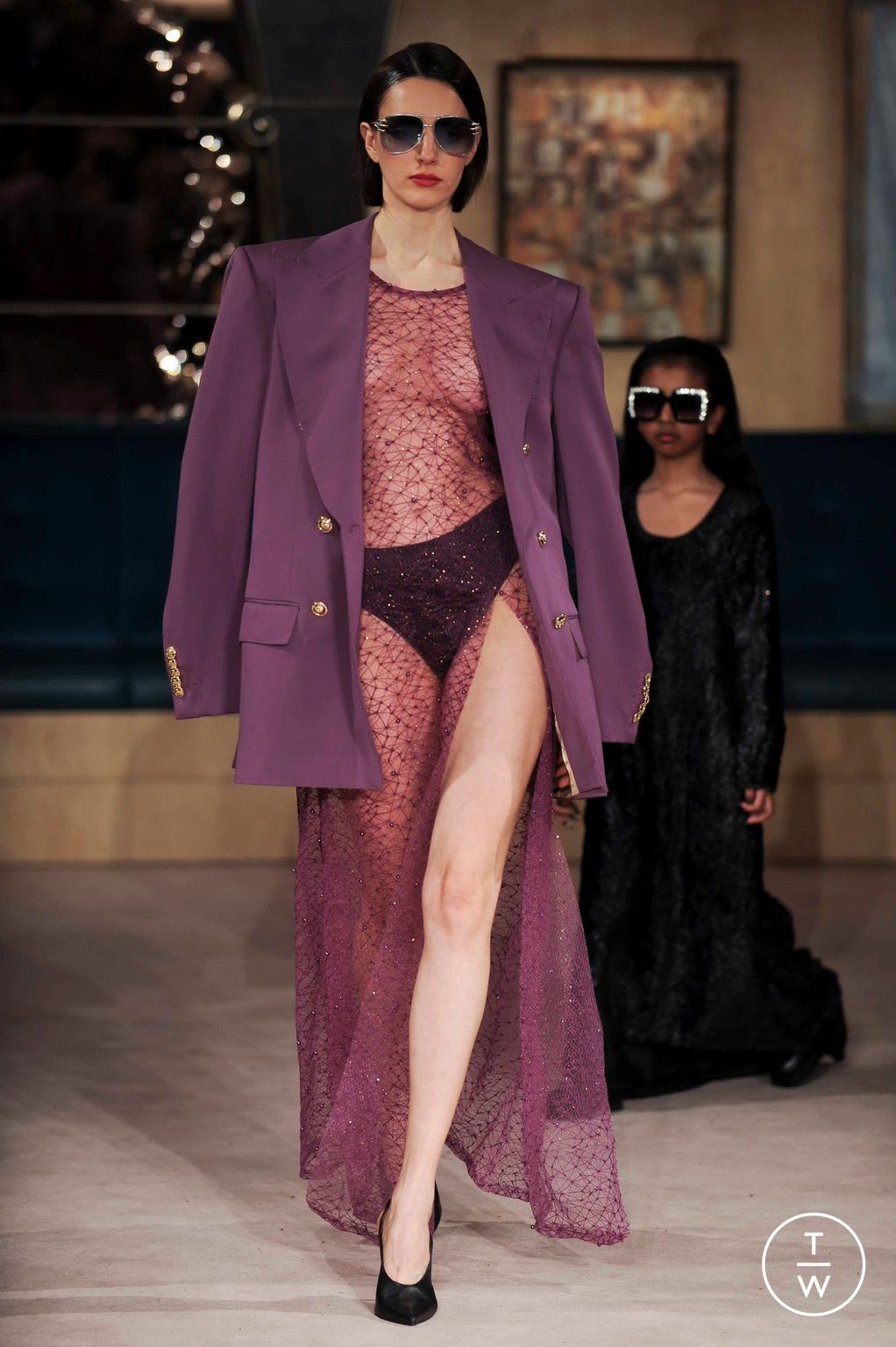 Fashion Week London Fall/Winter 2023 look 80 from the Helen Anthony collection womenswear