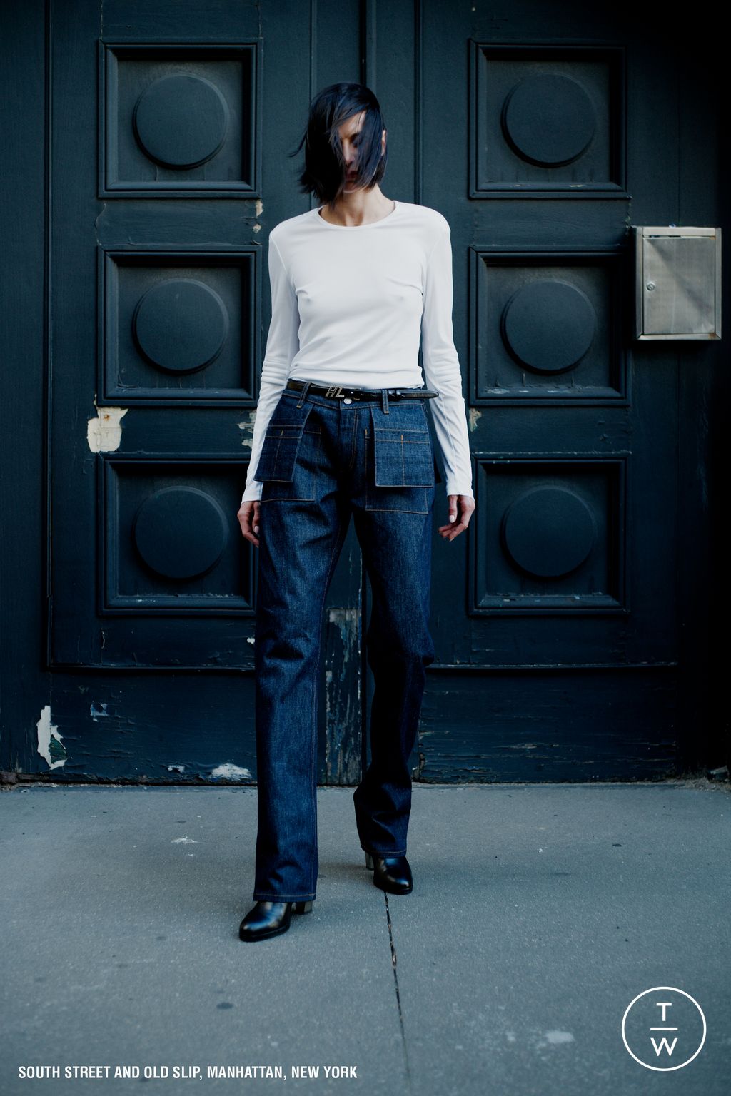 Fashion Week New York Pre-Fall 2024 look 23 from the Helmut Lang collection womenswear