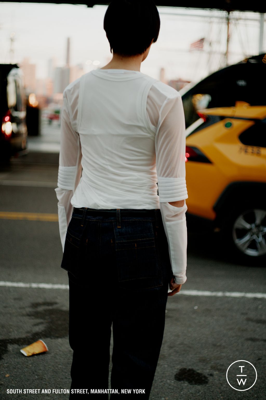 Fashion Week New York Pre-Fall 2024 look 44 from the Helmut Lang collection womenswear