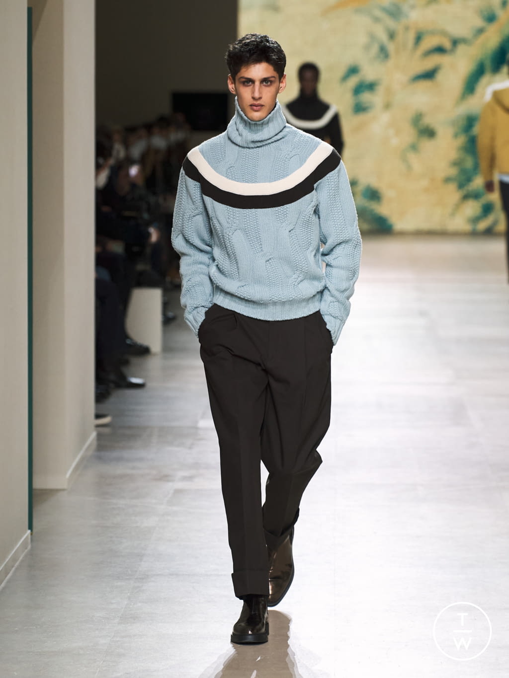 Fashion Week Paris Fall/Winter 2022 look 10 from the Hermès collection 男装