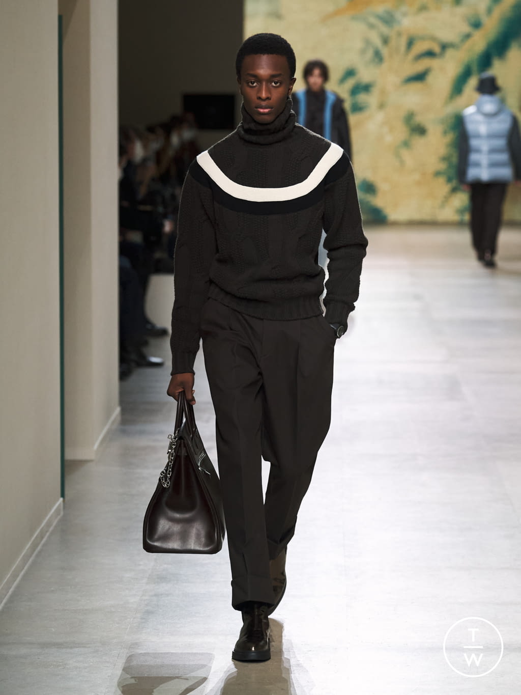 Fashion Week Paris Fall/Winter 2022 look 11 from the Hermès collection menswear