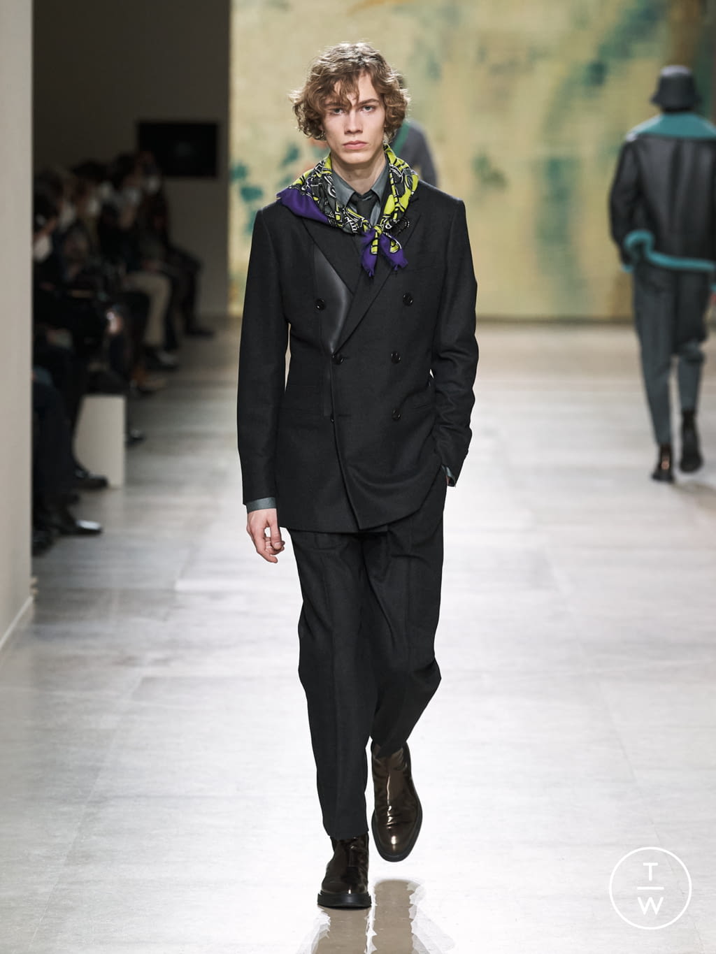 Fashion Week Paris Fall/Winter 2022 look 19 from the Hermès collection 男装