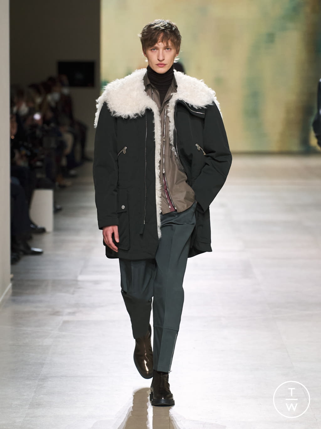 Fashion Week Paris Fall/Winter 2022 look 27 from the Hermès collection 男装