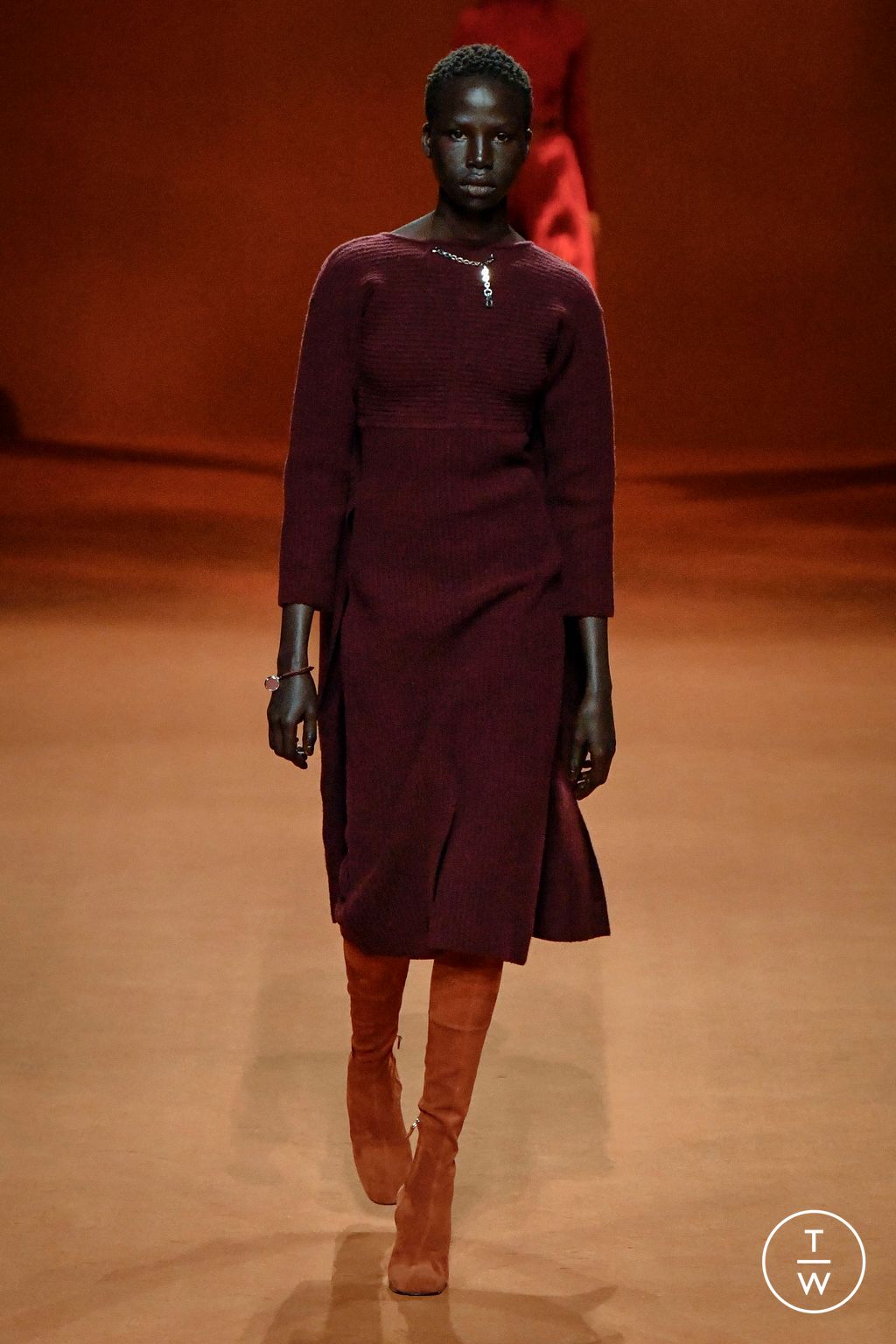 Fashion Week Paris Fall/Winter 2023 look 3 de la collection Hermès womenswear