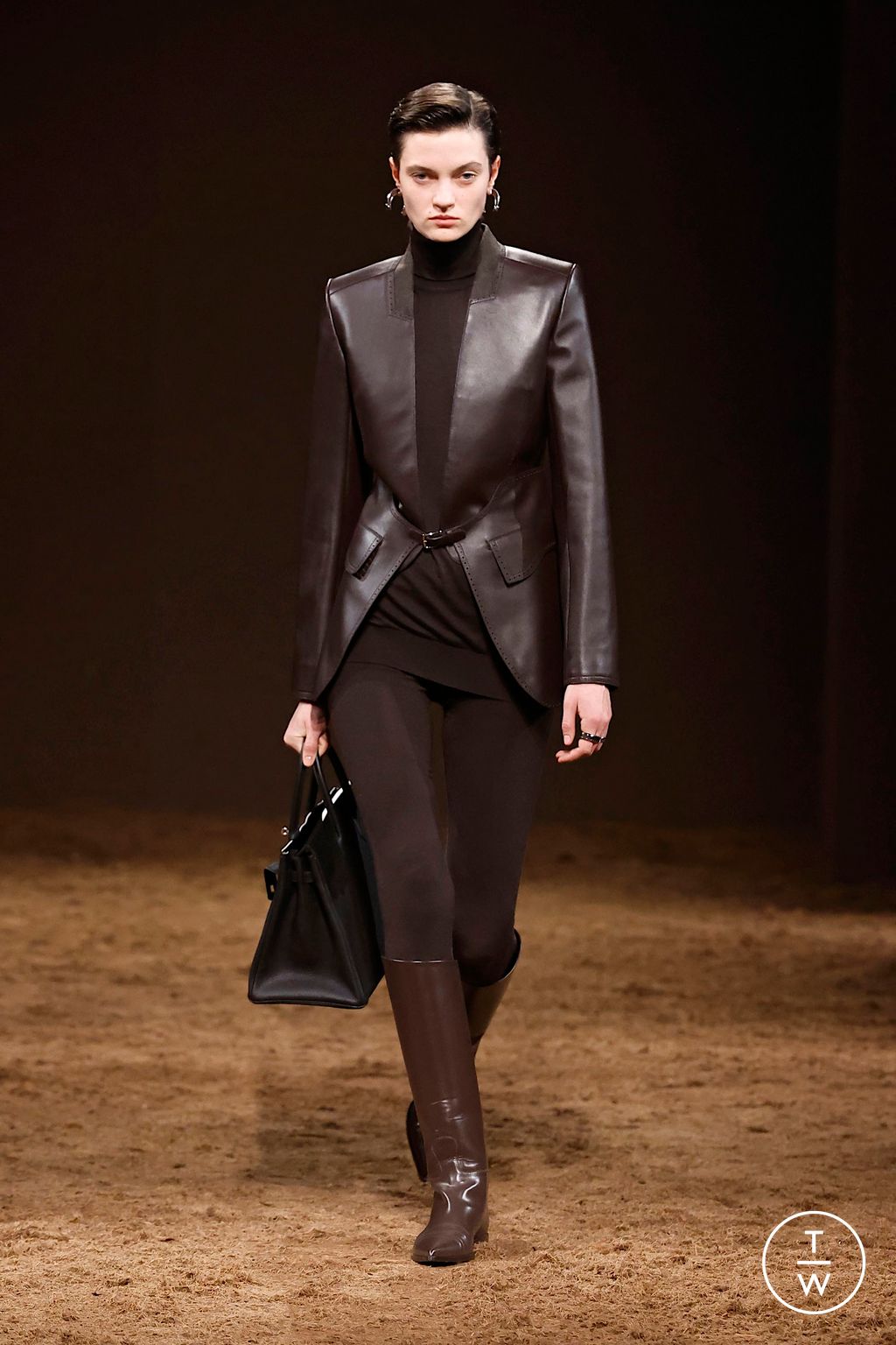 Fashion Week Paris Fall/Winter 2025 look 41 de la collection Hermès womenswear
