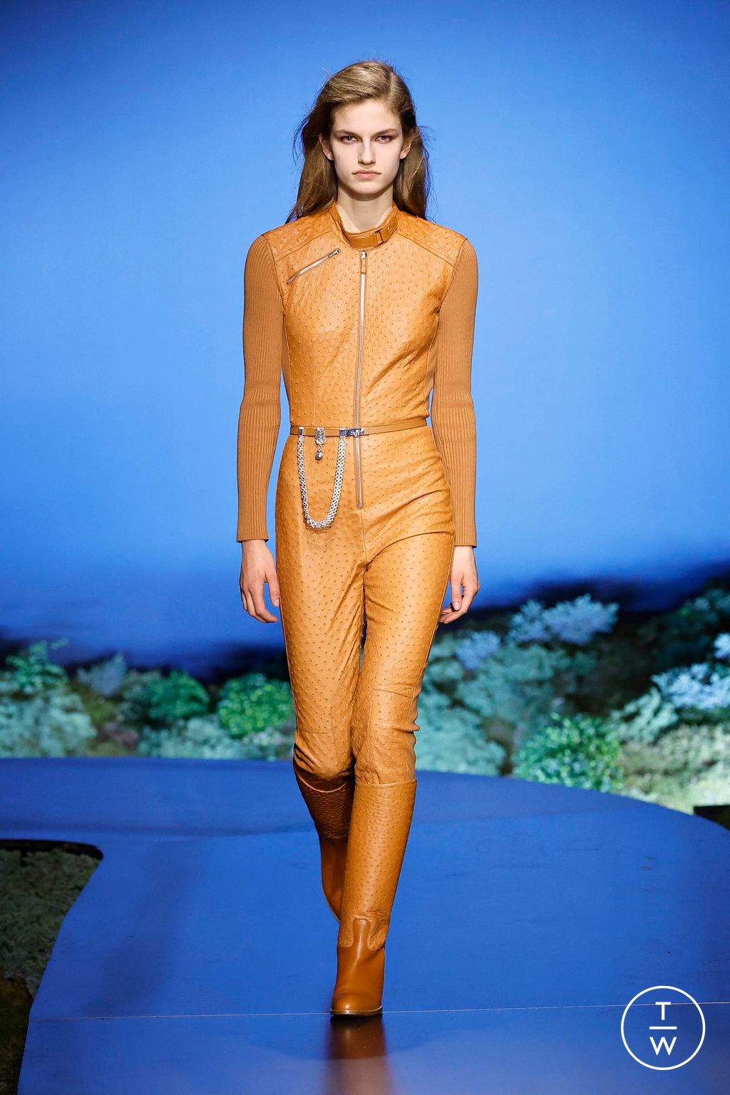 Fashion Week Paris Fall/Winter 2026 look 7 from the Hermès collection womenswear