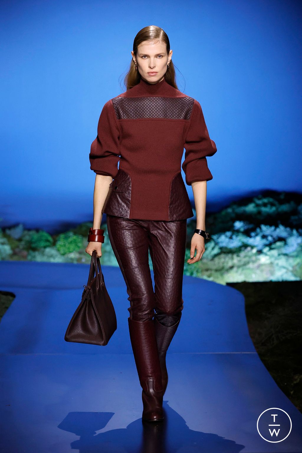 Fashion Week Paris Fall/Winter 2026 look 40 from the Hermès collection womenswear