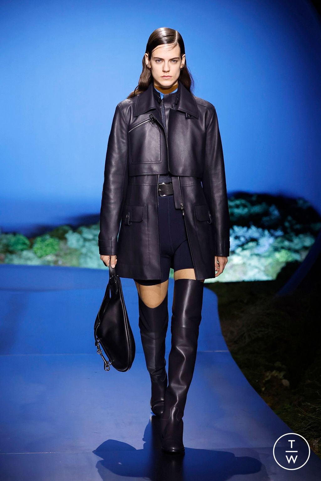 Fashion Week Paris Fall/Winter 2026 look 55 from the Hermès collection womenswear