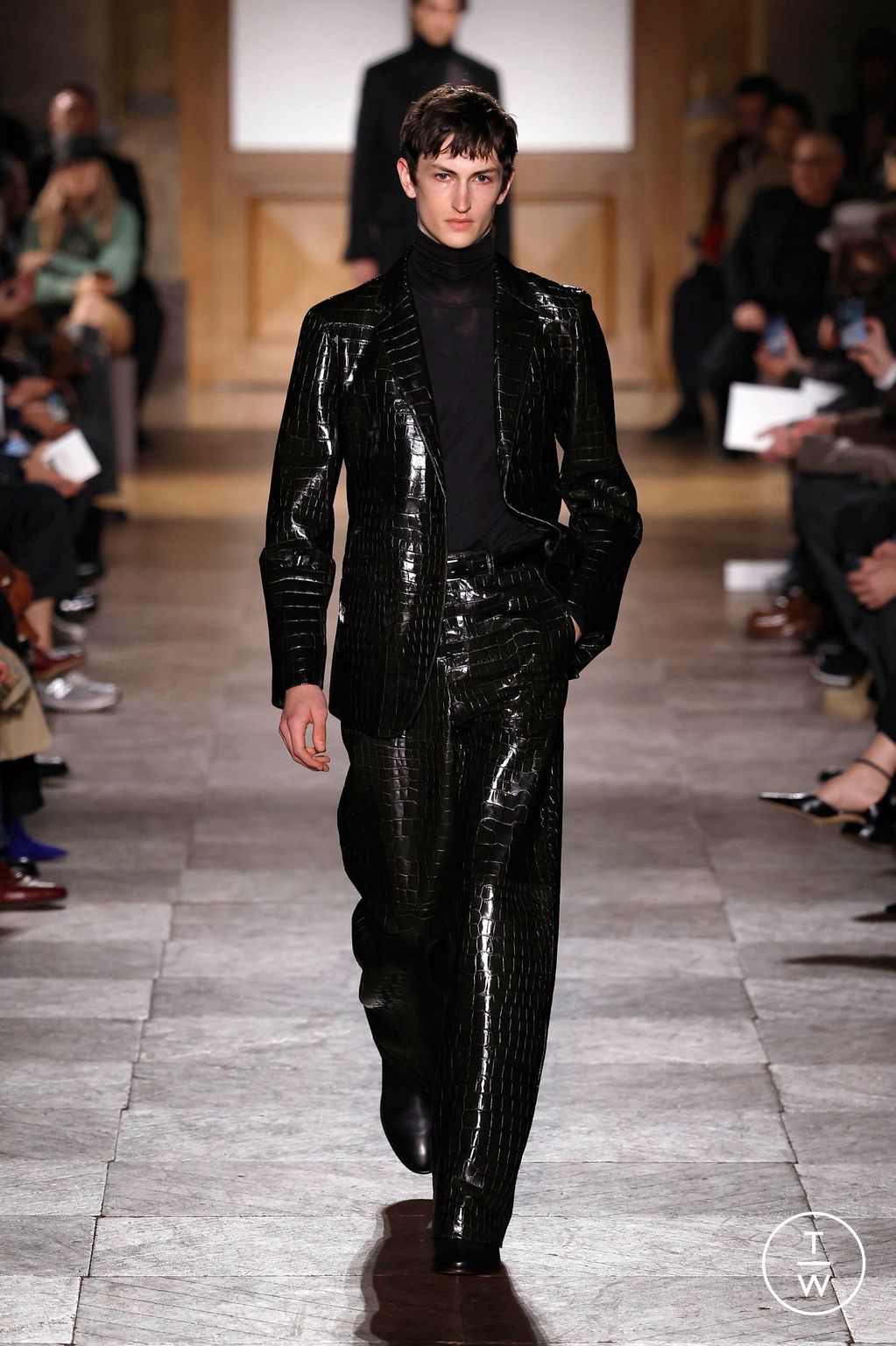 Fashion Week Paris Fall/Winter 2026 look 55 from the Hermès collection 男装