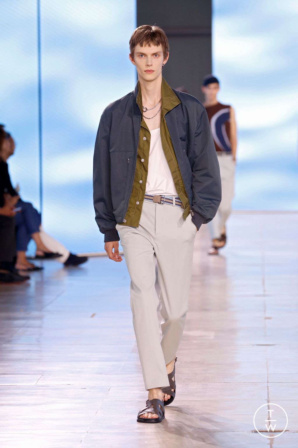 Fashion Week Paris Spring-Summer 2025 look 20 from the Hermès collection menswear