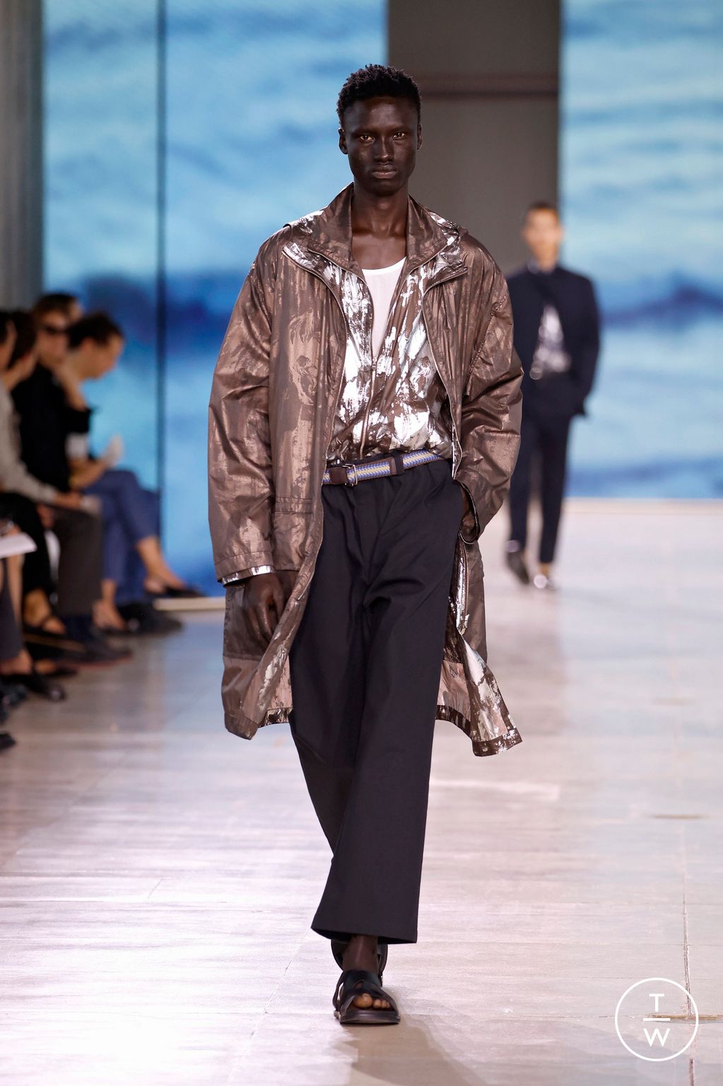Fashion Week Paris Spring-Summer 2025 look 38 from the Hermès collection menswear