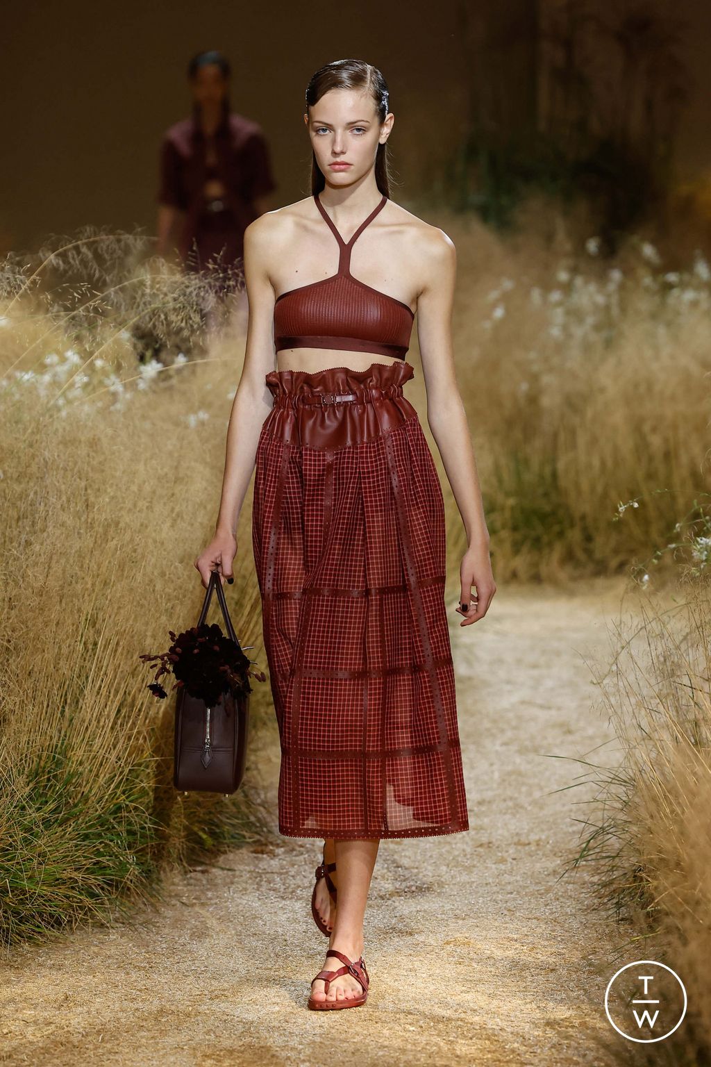 Fashion Week Paris Spring/Summer 2024 look 5 from the Hermès collection 女装