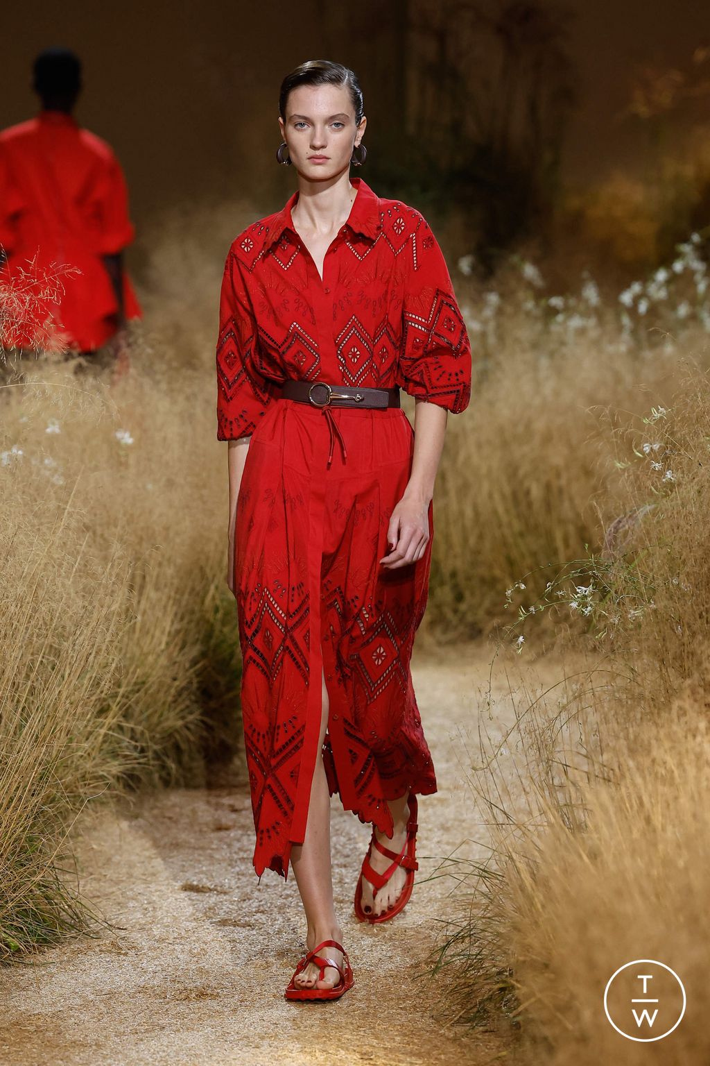 Fashion Week Paris Spring/Summer 2024 look 58 from the Hermès collection 女装