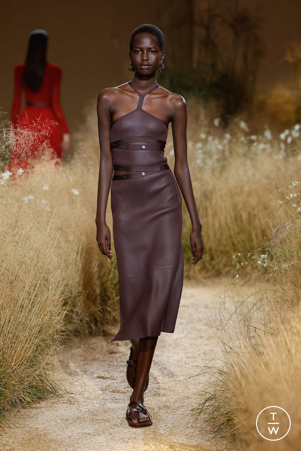 Fashion Week Paris Spring/Summer 2024 look 60 from the Hermès collection 女装