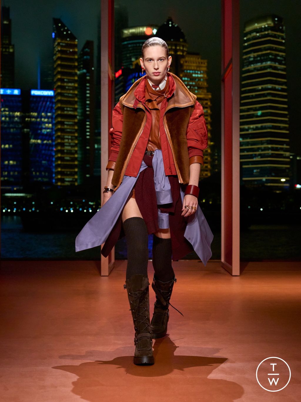 Fashion Week Paris Resort 2026 look 19 from the Hermès collection womenswear