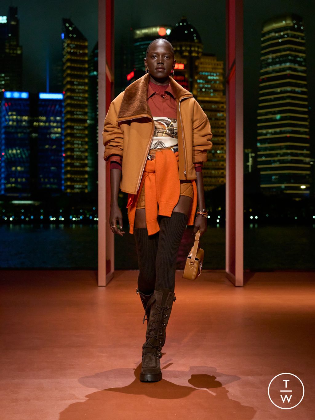 Fashion Week Paris Resort 2026 look 37 from the Hermès collection 女装